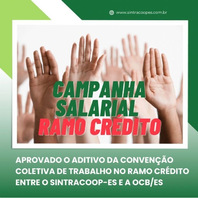 APROVADO O ADITIVO DE CCT RAMO CREDITO