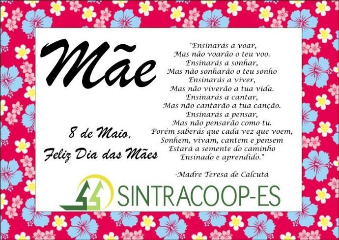 8 DE MAIO, DIA DAS MÃES!