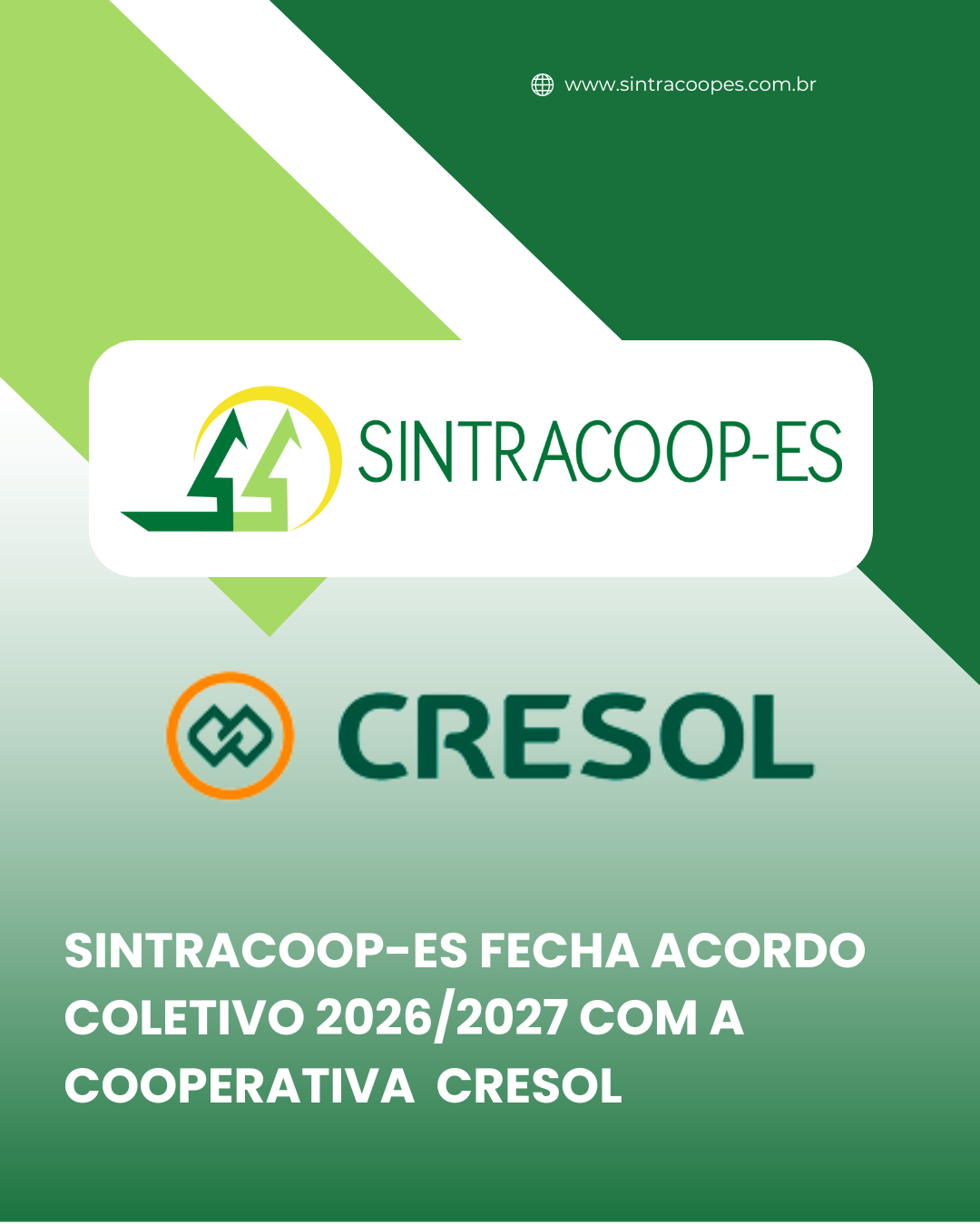 SINTRACOOP-ES FECHA ACORDO COLETIVO 2026/2027 COM A COOPERATIVA CRESOL